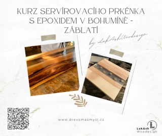 Několikadenní kurz servírovacího prkénka s epoxidem