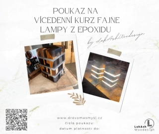 Poukaz na výrobu lampy z epoxidu
